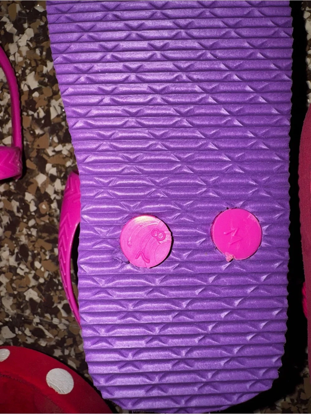 Toddler Girls Flip Flop Sandal Lot Size 6/7 & 7/8 Minnie Unicorn Hearts Zebra